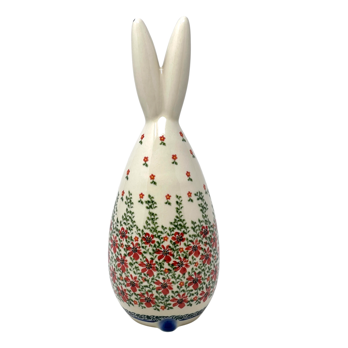 Figurine, Bunny, 12" in "Draping Red Florals" by Galia | GJ16-PW3
