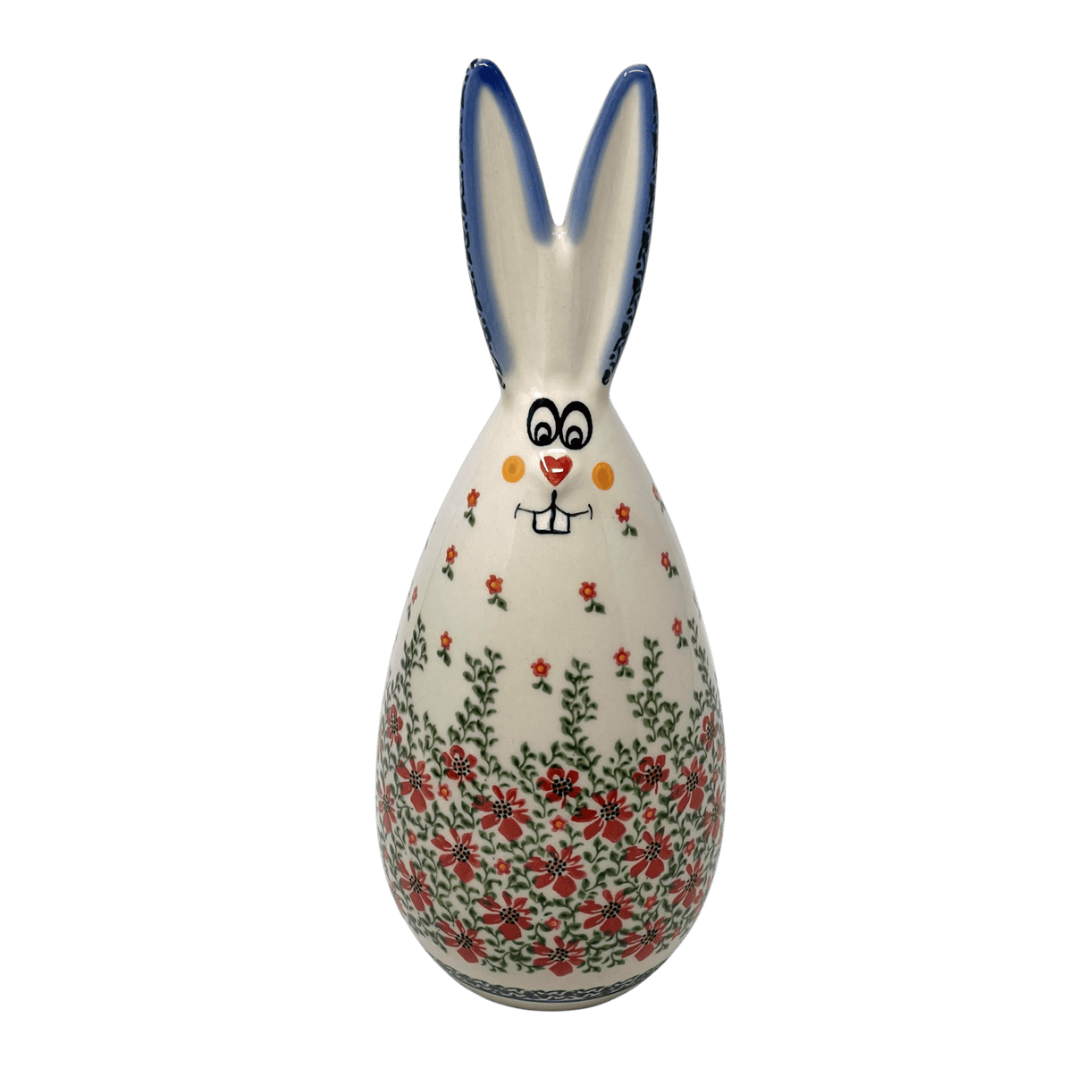 Figurine, Bunny, 12" in "Draping Red Florals" by Galia | GJ16-PW3