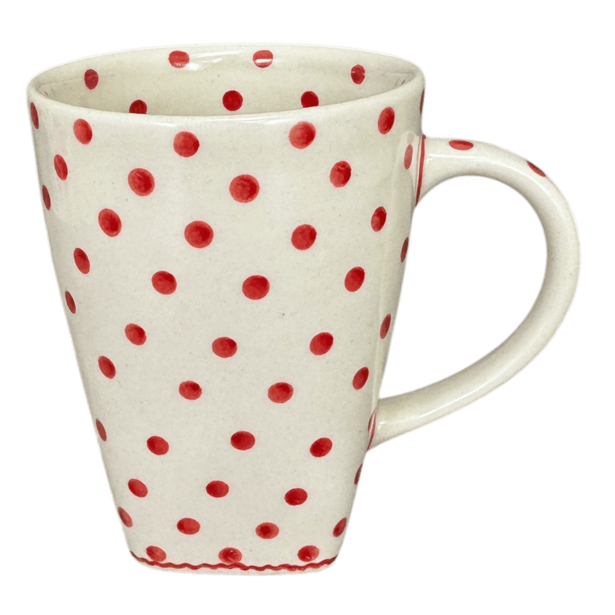 Mug, Tapered Mug, 20 oz in "Dotted Reds" by Galia | GK06-PG3