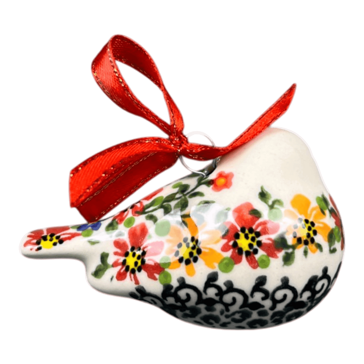 Ornament, Bird, 2" in "Red & Orange Dream" by Galia | GZW28-UHP