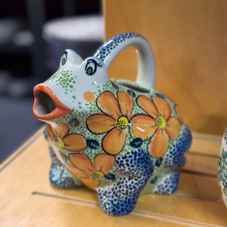 Watering Can, Frog, 40 oz in "Sunflower Party" by Galia | GZW23-ASZ1