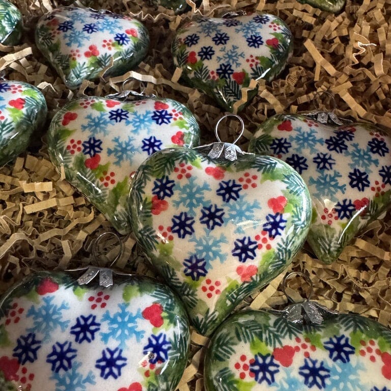 Ornament, Heart, 2.5" in "Evergreen Baubles" by Galia | GB07-PB1