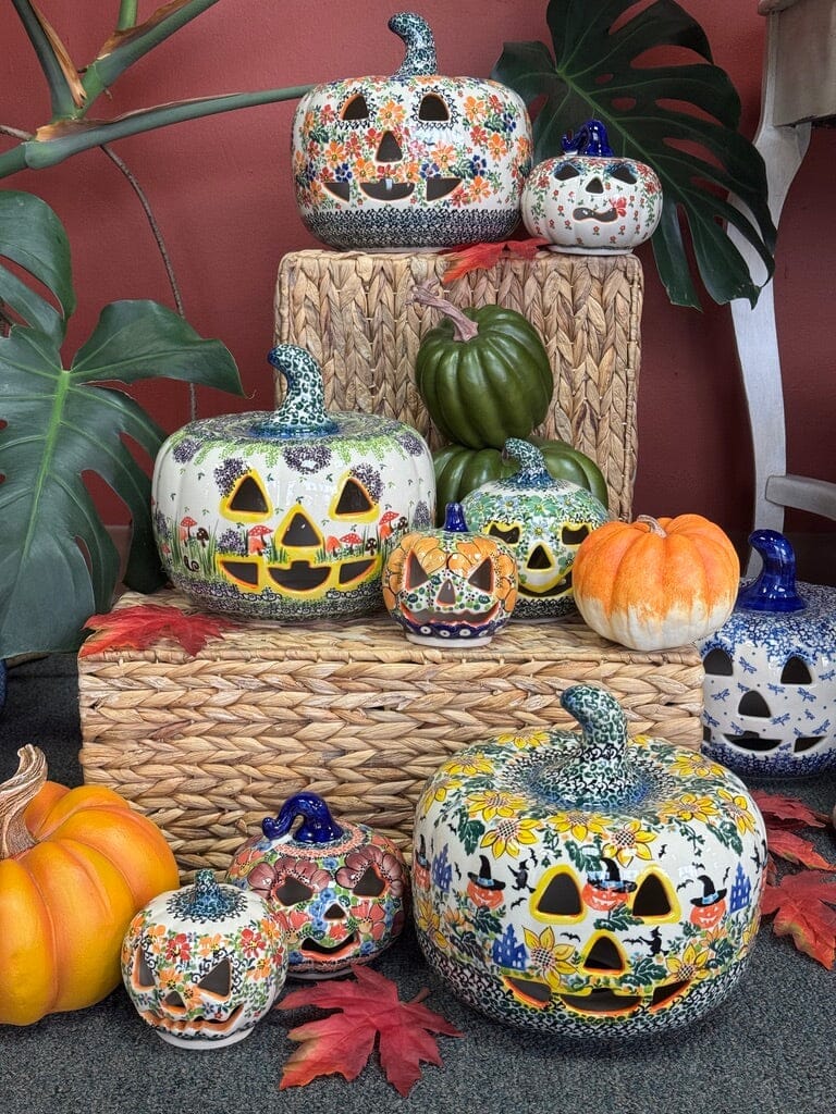 Luminary, Pumpkin, 8" in "Dancing Dragonflies" by Galia | GAD28D-PL3
