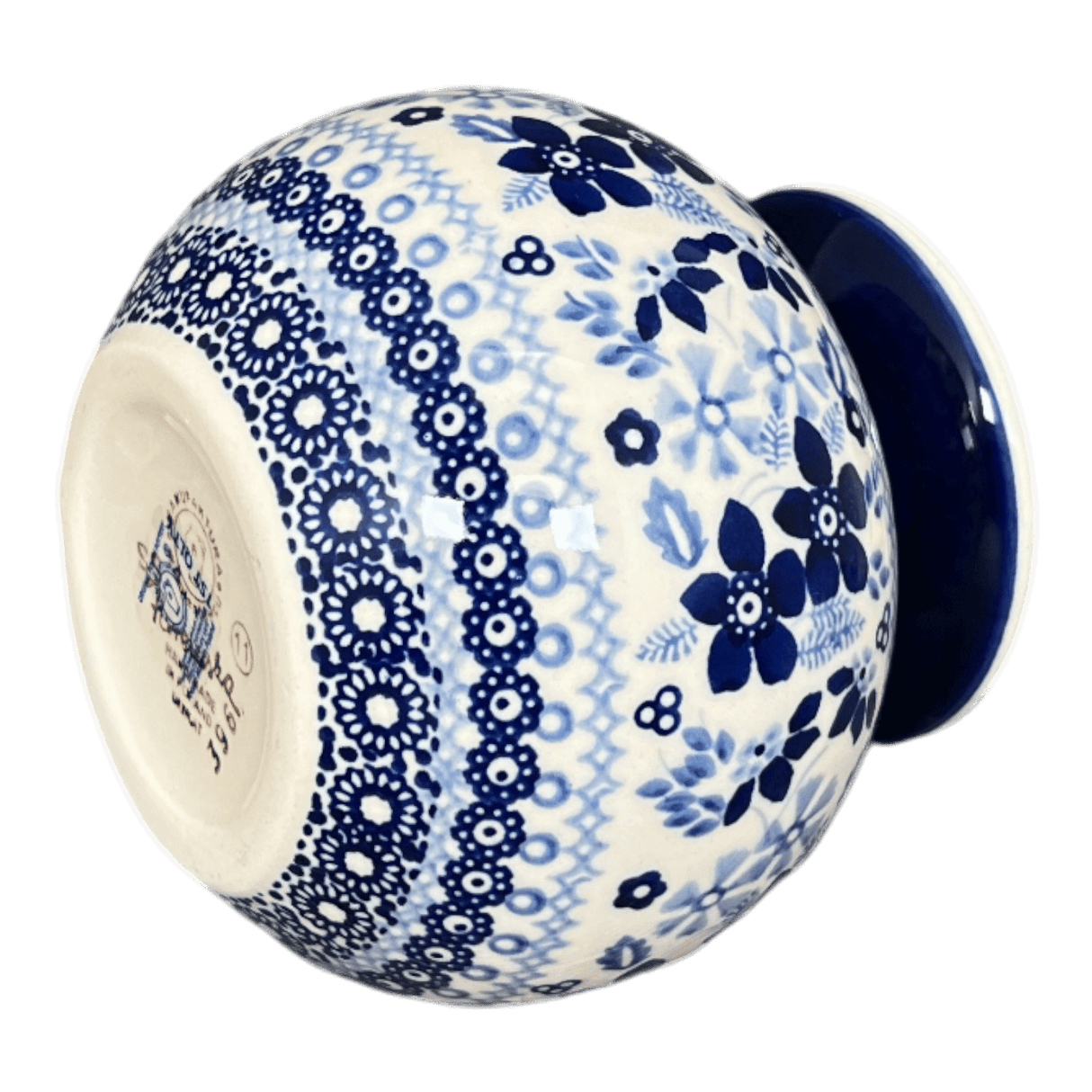 Vase, Bubble, 4.75" in "Duet in Blue" by Manufaktura | W002S-SB01