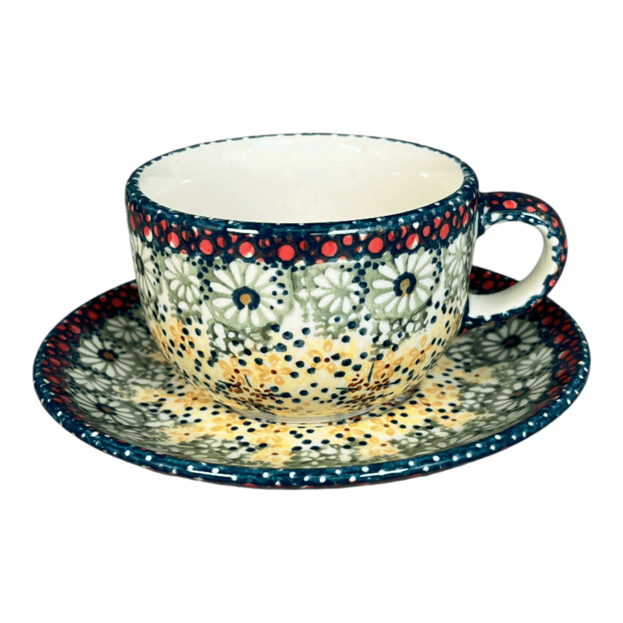 Cup & Saucer, 7 oz in "Sunshine Grotto" by Manufaktura | F043S-WK52