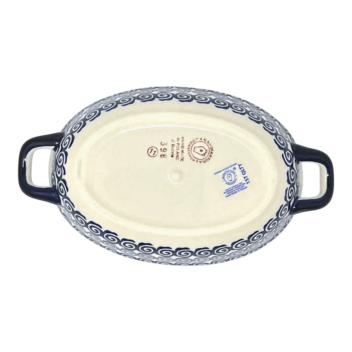 Baker, Oval, Handles, Small 8.5" x 4.75" in "Flower Power" by Manufaktura | P138T-JS14