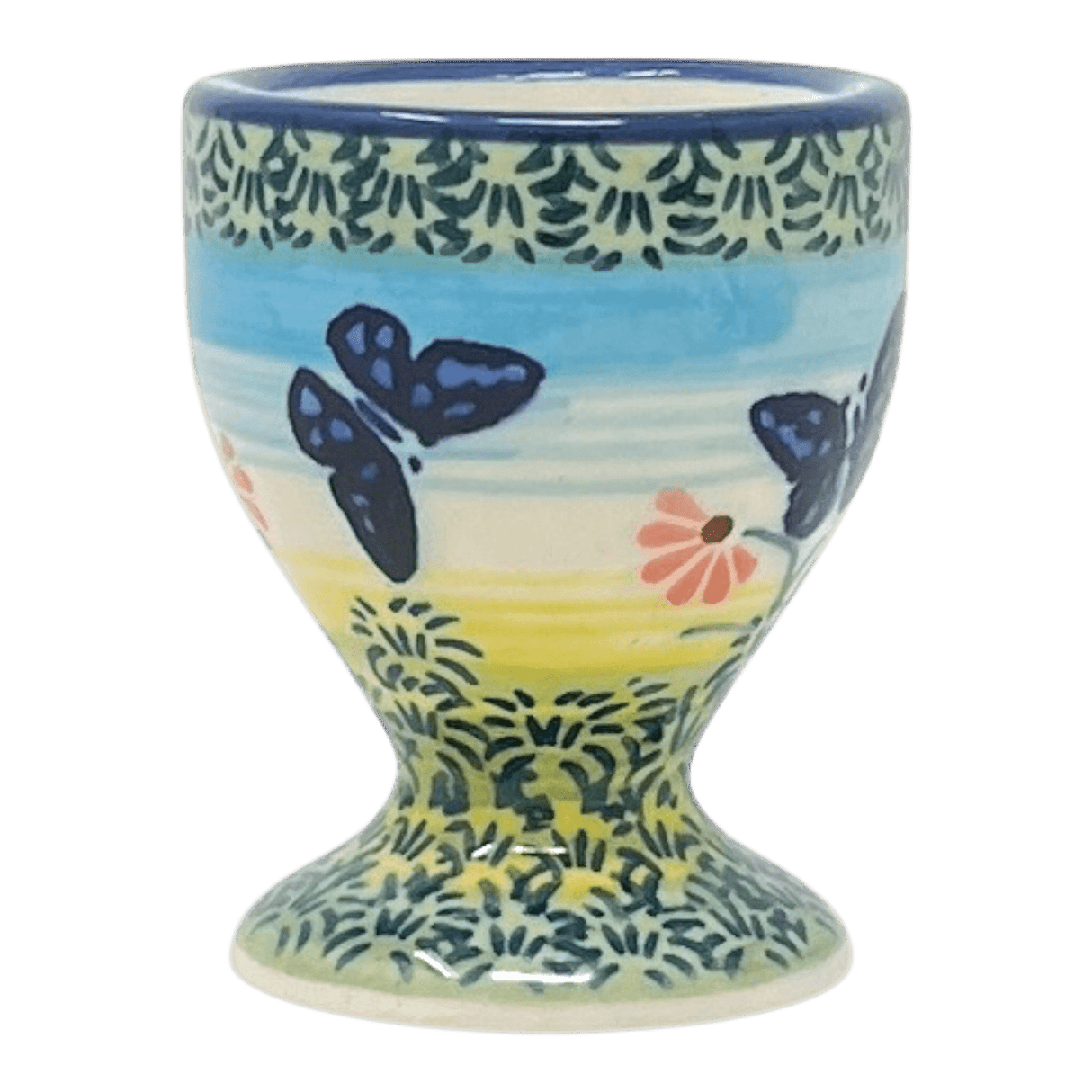 Egg Cup, 2.5" in "Butterflies in Flight" by Manufaktura | J050S-WKM