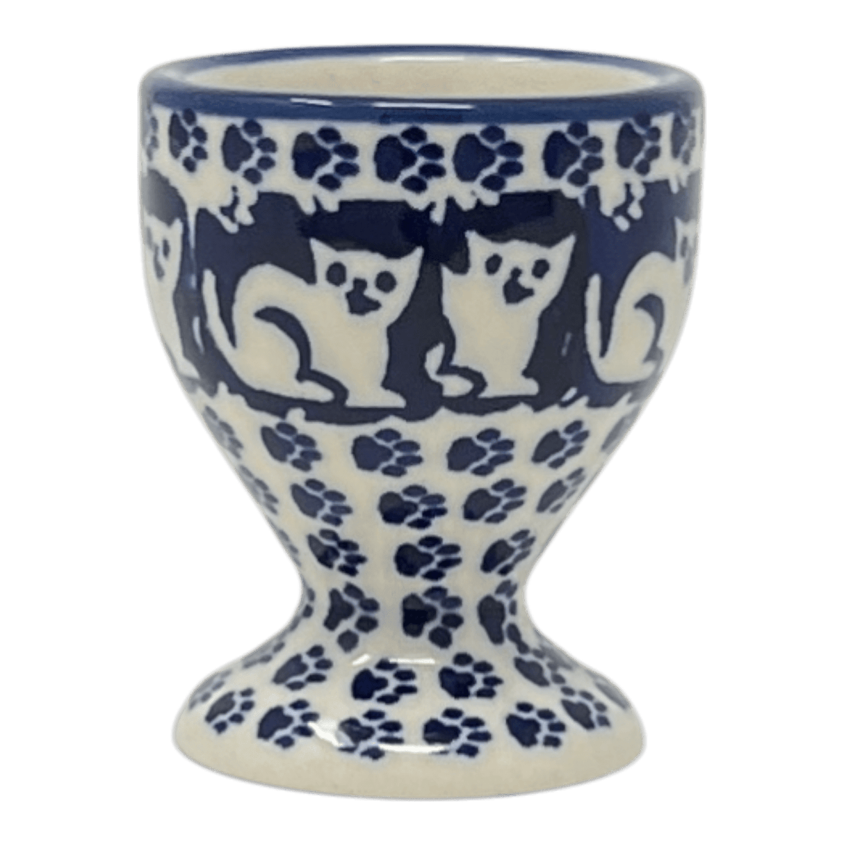 Egg Cup, 2.5" in "Kitty Cat Path" by Manufaktura | J050T-KOT6