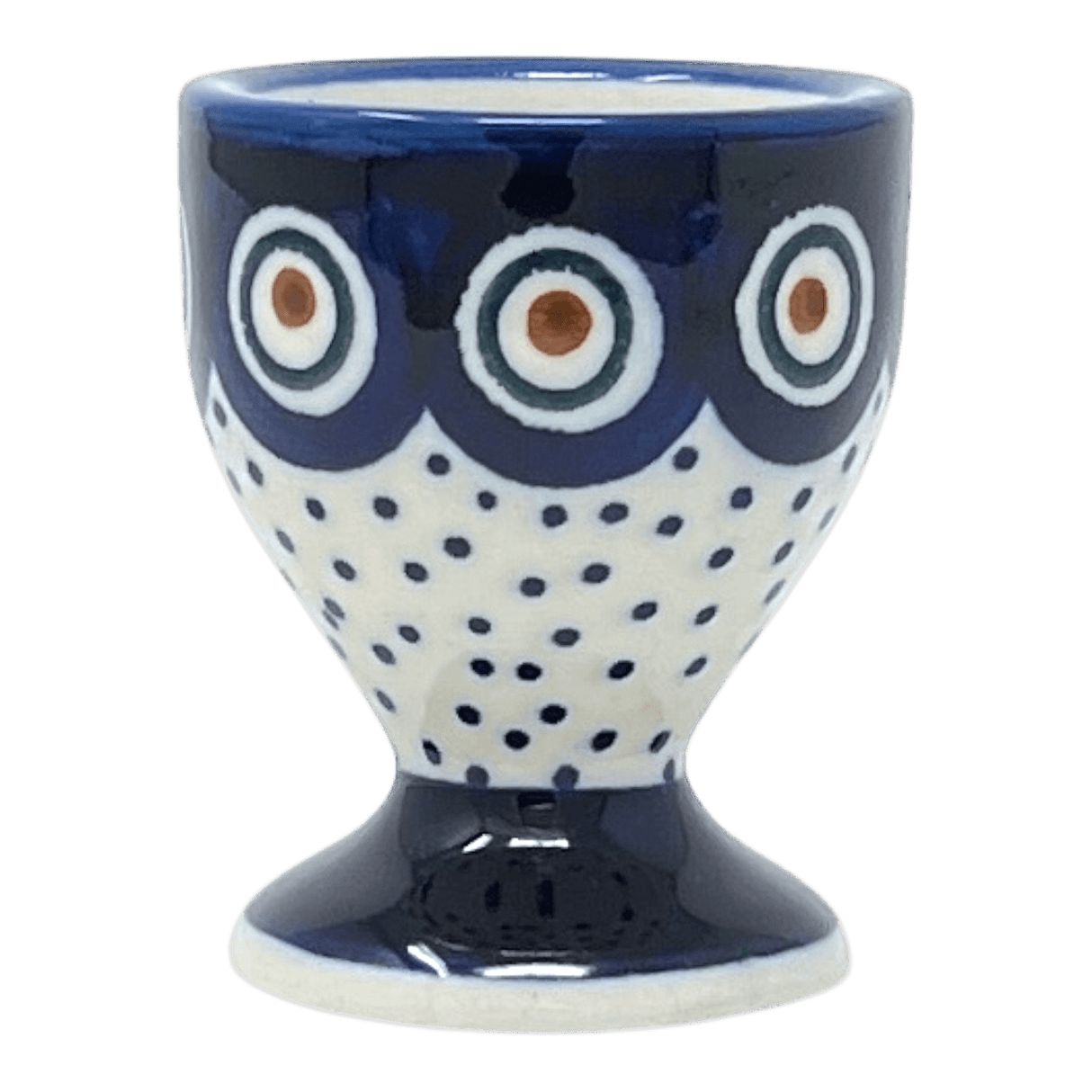 Egg Cup, 2.5" in "Peacock Dot" by Manufaktura | J050U-54K