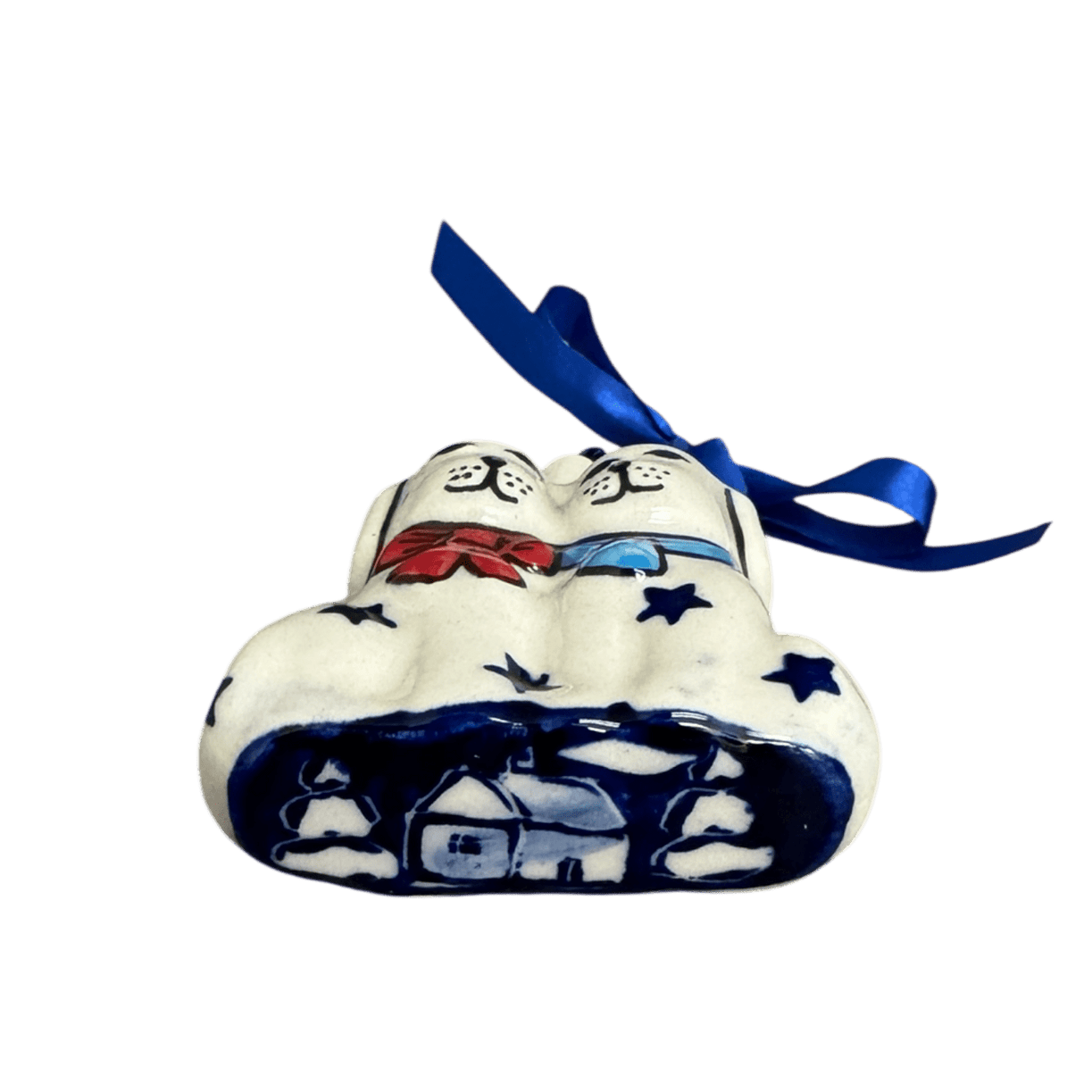 Ornament, Puppy Dogs, 2.5" in "Winter's Eve" by Manufaktura | K015S-IBZ