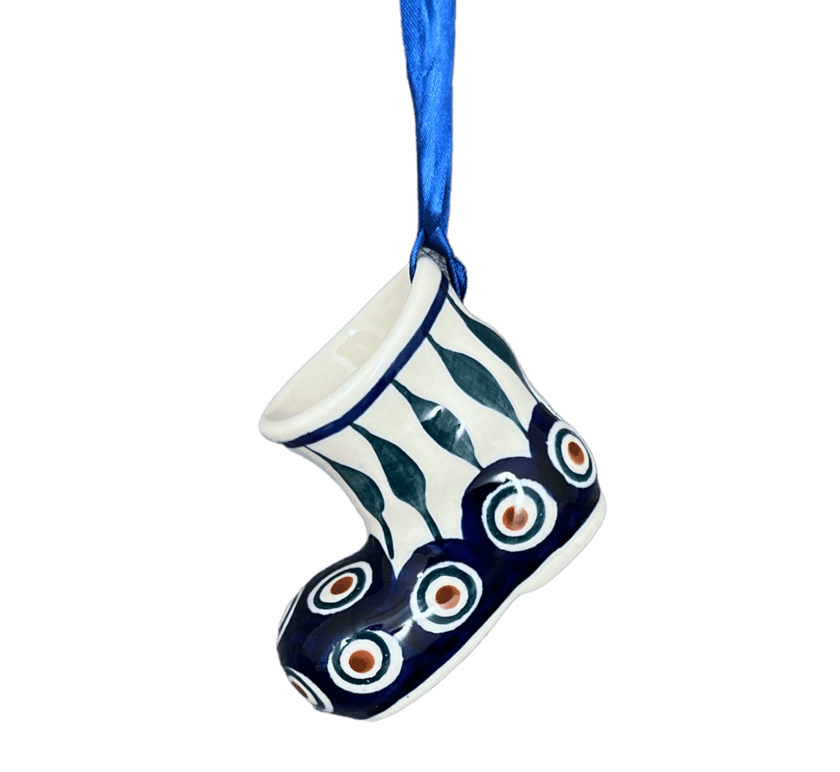 Ornament, Christmas Boot, 2.25" in "Peacock" by Manufaktura | K017T-54