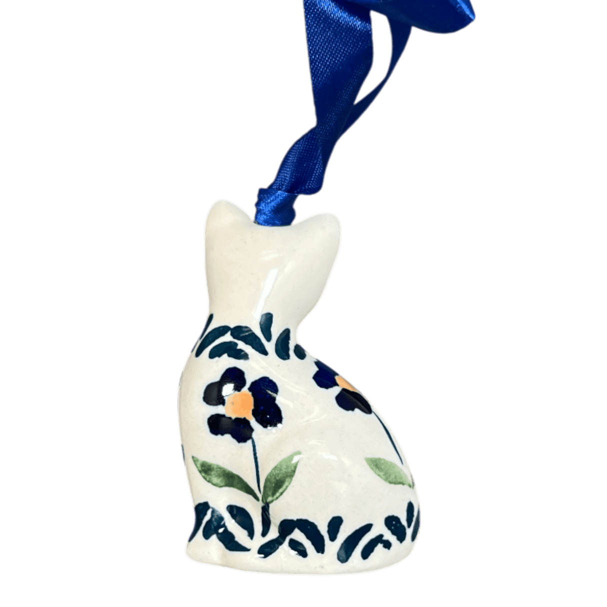 Ornament, Cat, 1.5" in "Forget Me Not" by Manufaktura | K018T-ASS