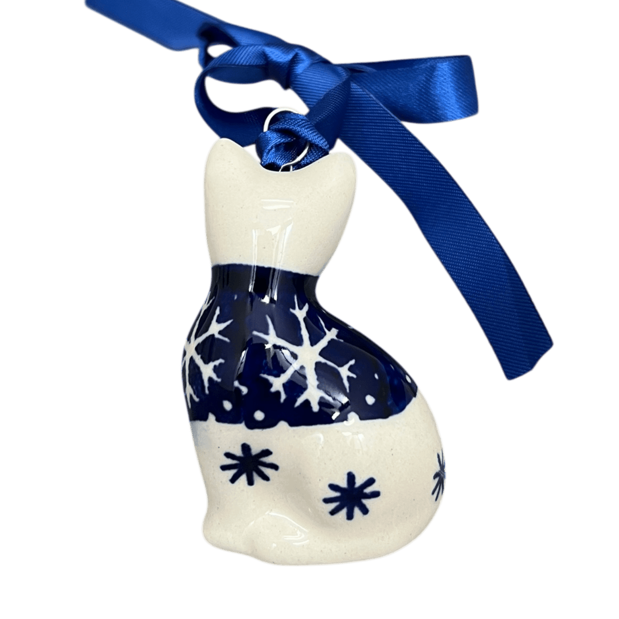 Ornament, Cat, 1.5" in "Snow Drift" by Manufaktura | K018T-PZ