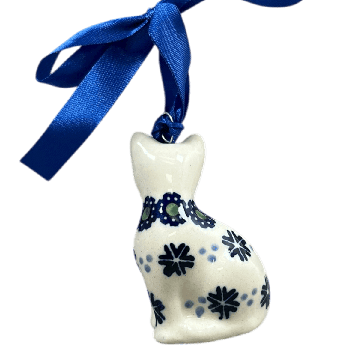 Ornament, Cat, 1.5" in "Snowy Pines" by Manufaktura | K018T-U22