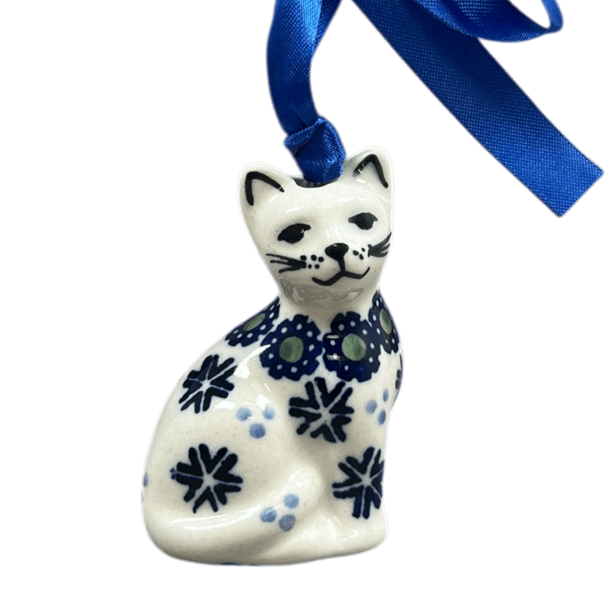 Ornament, Cat, 1.5" in "Snowy Pines" by Manufaktura | K018T-U22