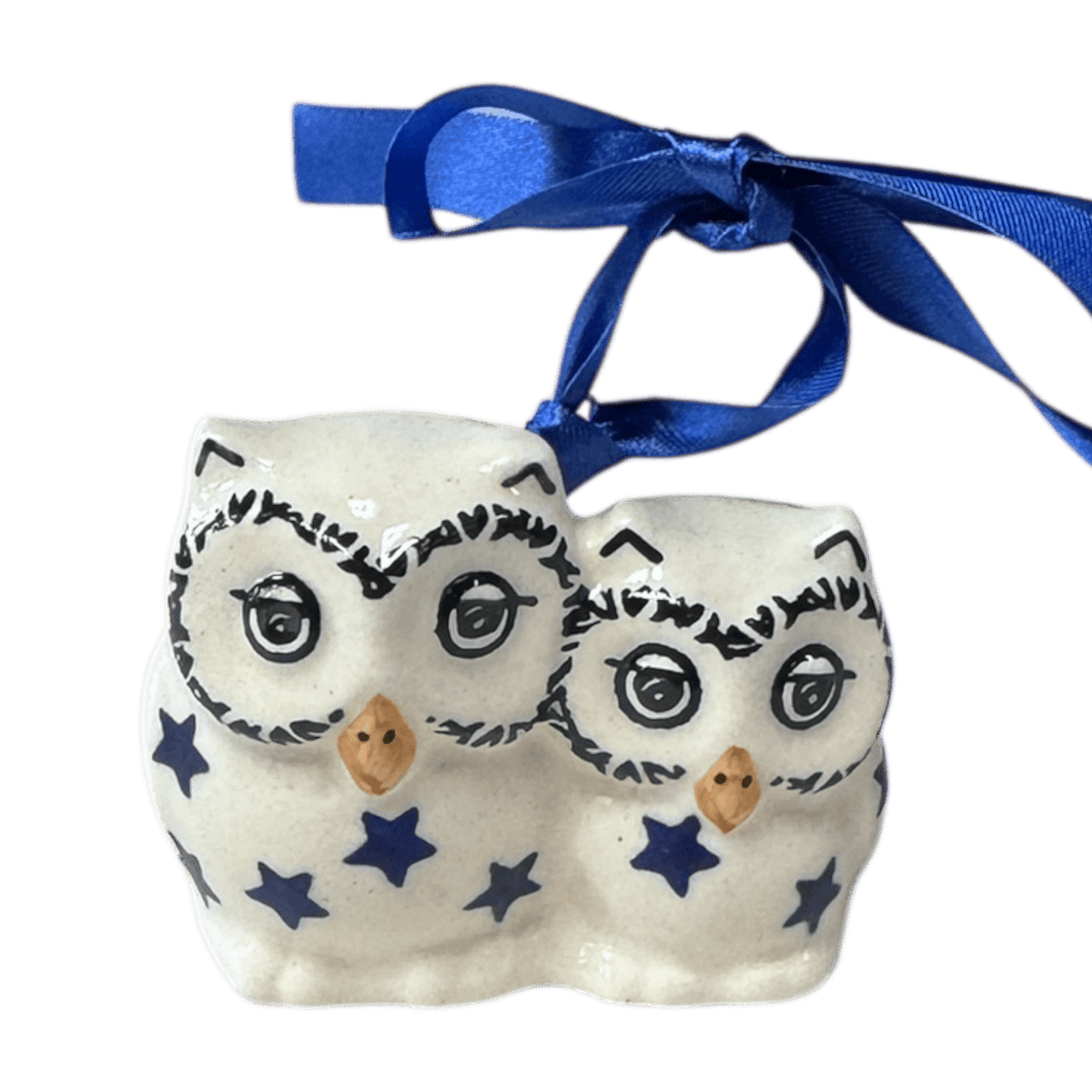 Ornament, Two Owl, 2" in "Winter's Eve" by Manufaktura | K020S-IBZ