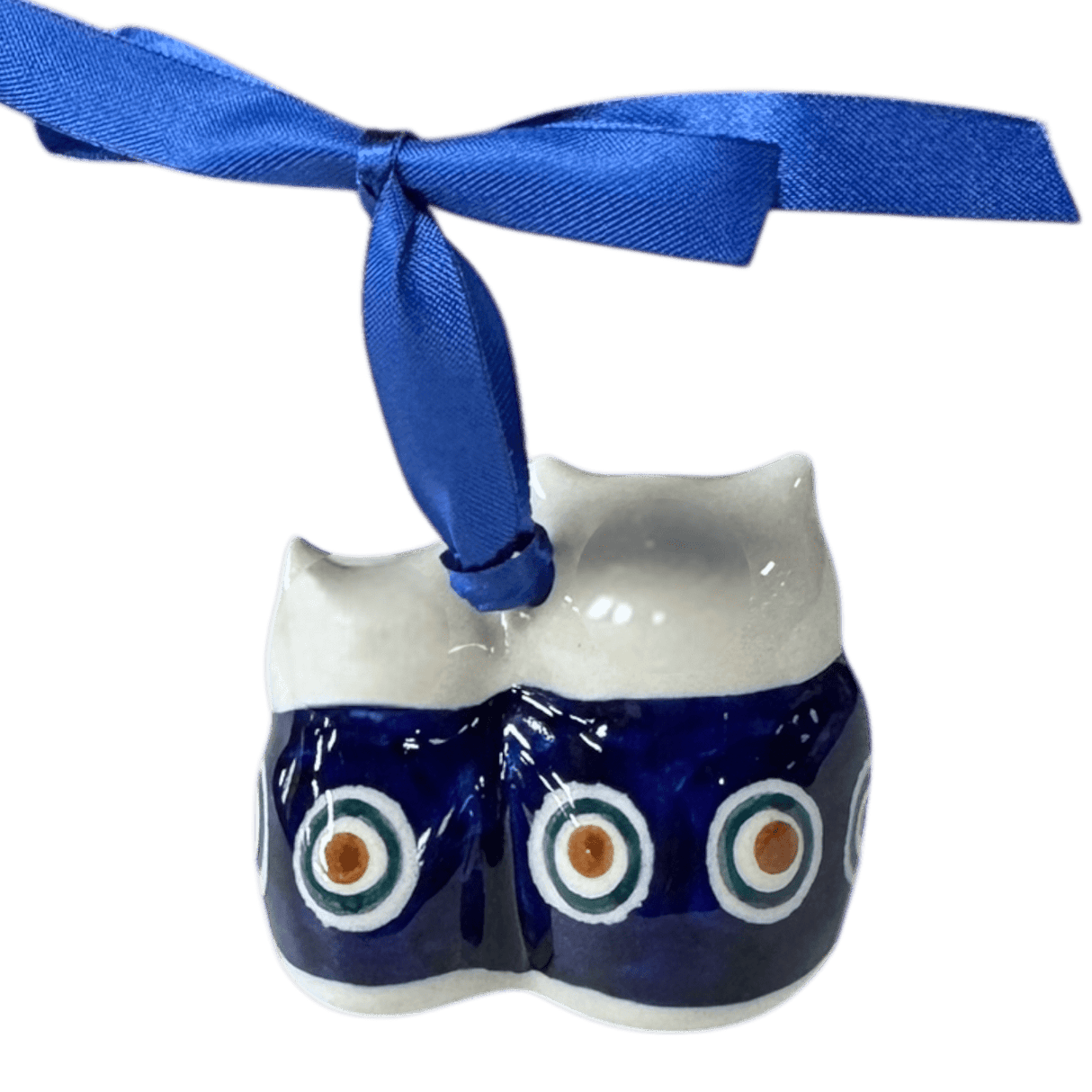 Ornament, Two Owl, 2" in "Peacock in Line" by Manufaktura | K020T-54A