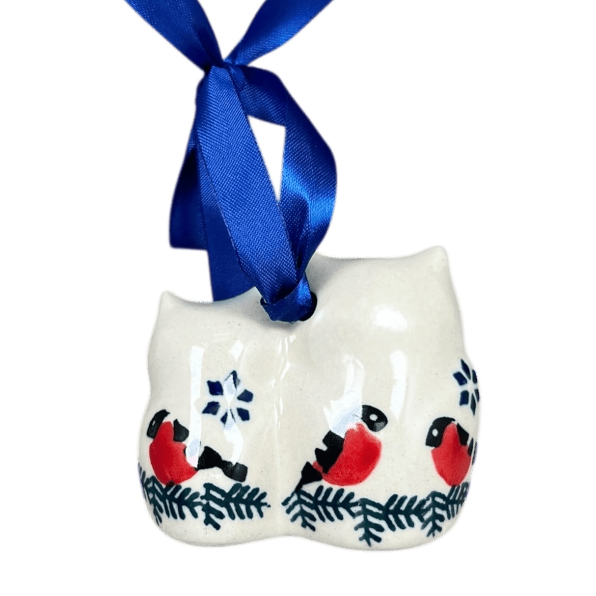 Ornament, Two Owl, 2" in "Red Bird" by Manufaktura | K020T-GILE