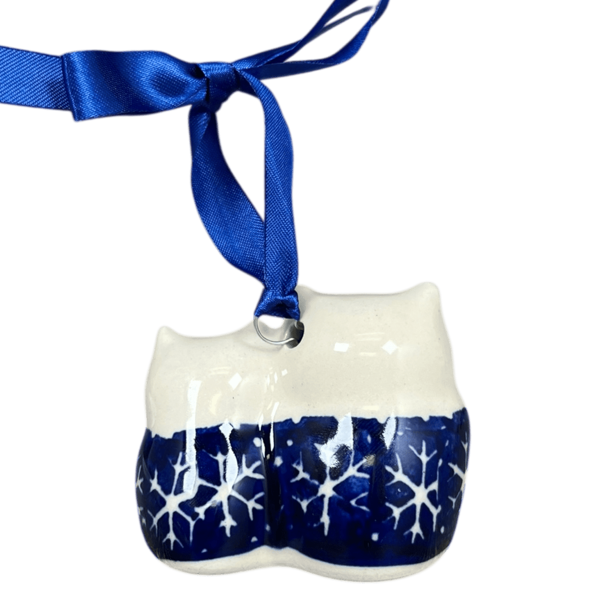 Ornament, Two Owl, 2" in "Snow Drift" by Manufaktura | K020T-PZ