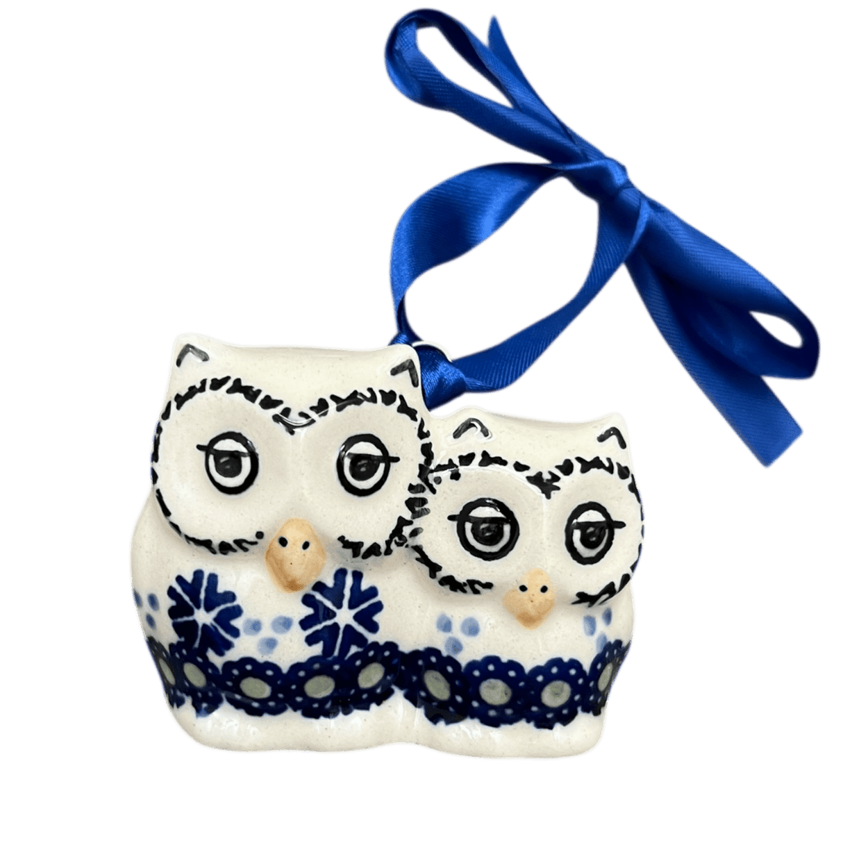 Ornament, Two Owl, 2" in "Snowy Pines" by Manufaktura | K020T-U22
