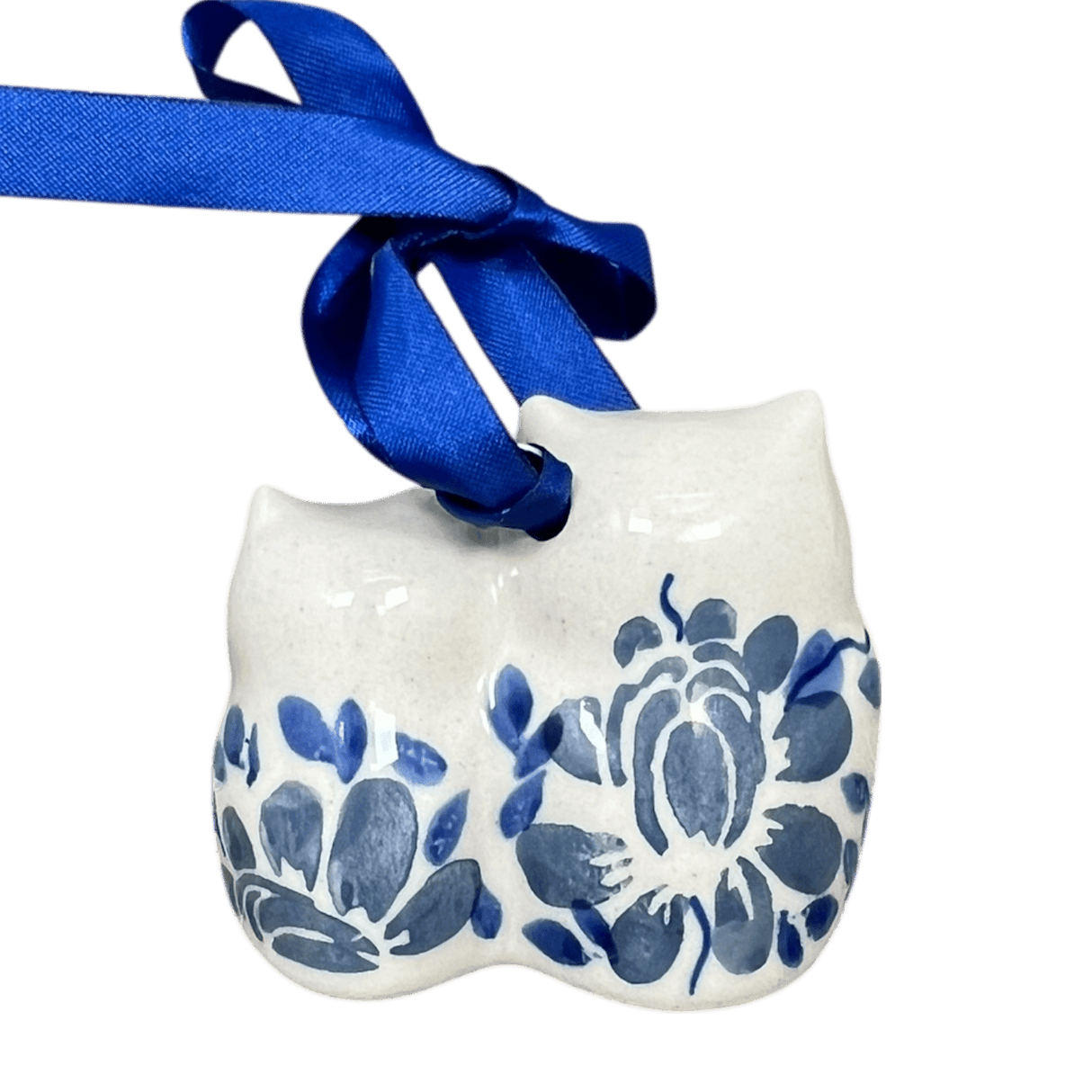 Ornament, Two Owl, 2" in "English Blue" by Manufaktura | K020U-AS53