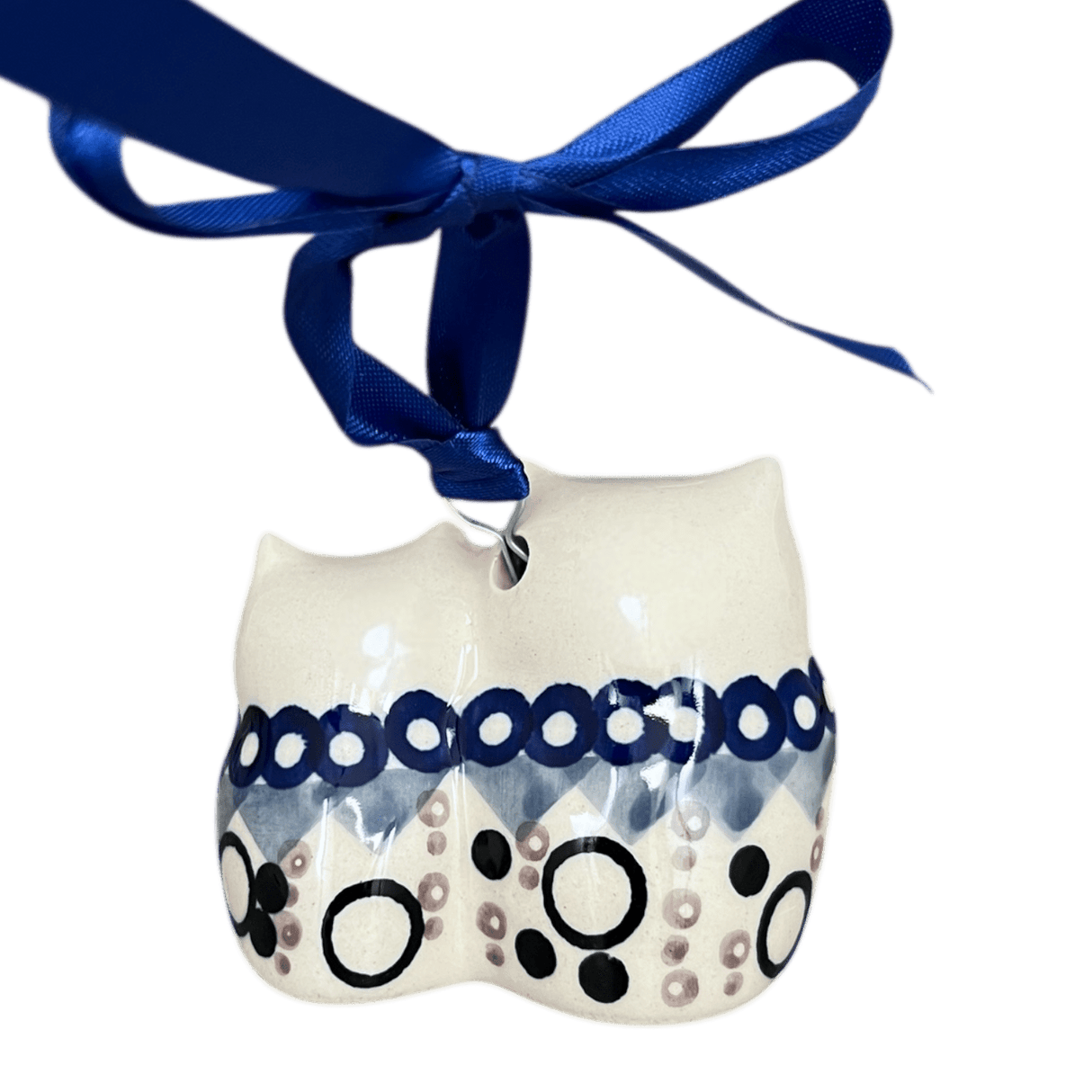 Ornament, Two Owl, 2" in "Bubble Blast" by Manufaktura | K020U-IZ23