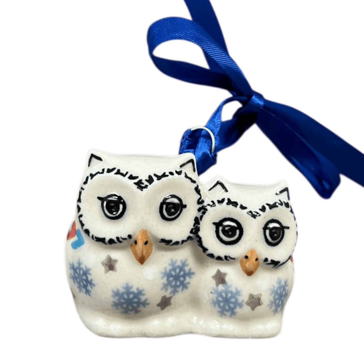 Ornament, Two Owl, 2" in "Snowflake Love" by Manufaktura | K020U-PS01