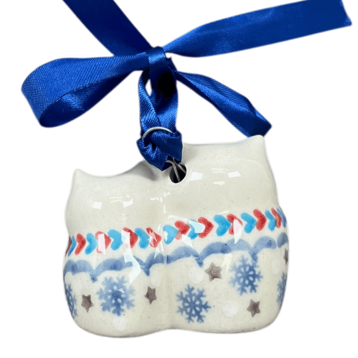 Ornament, Two Owl, 2" in "Snowflake Love" by Manufaktura | K020U-PS01