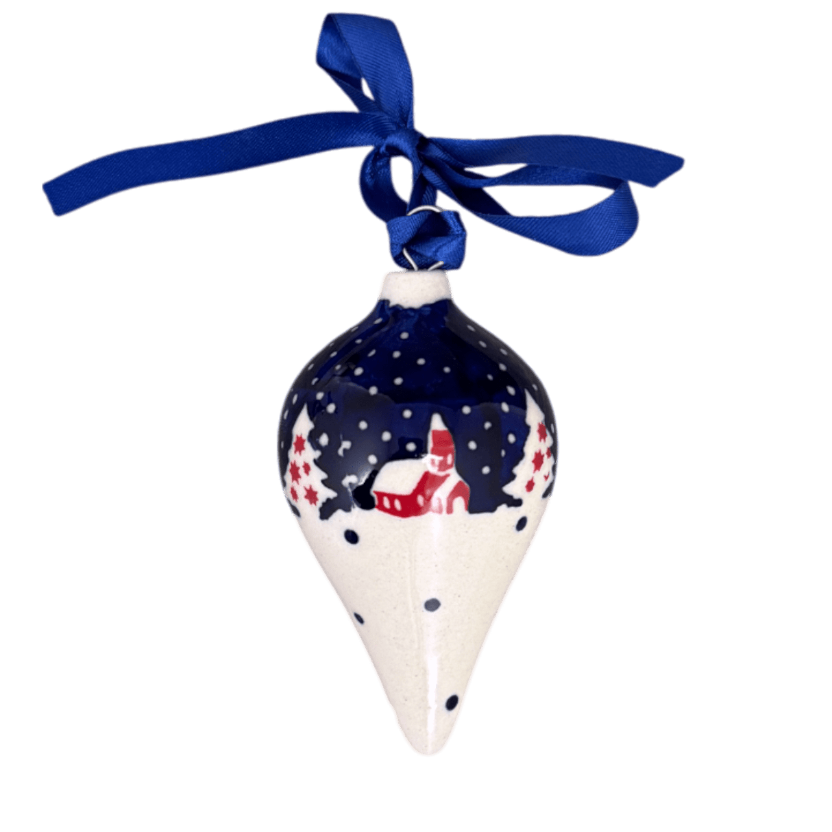 Ornament, Teardrop in "Christmas Chapel" by Manufaktura | K027T-CHDK