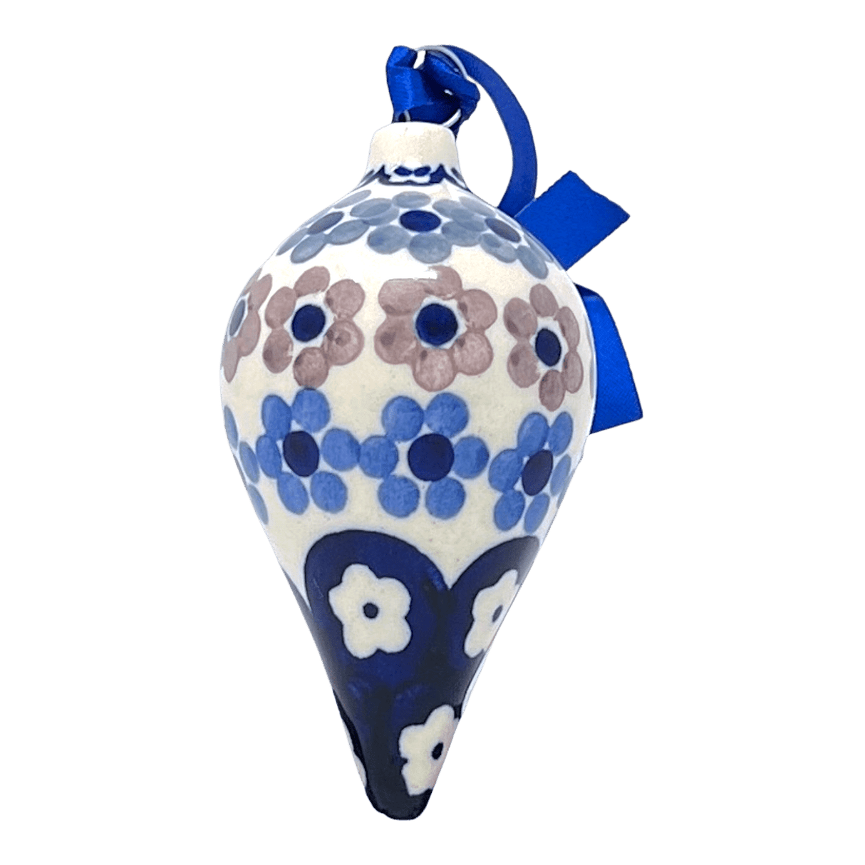 Ornament, Teardrop in "Floral Chain" by Manufaktura | K027T-EO37