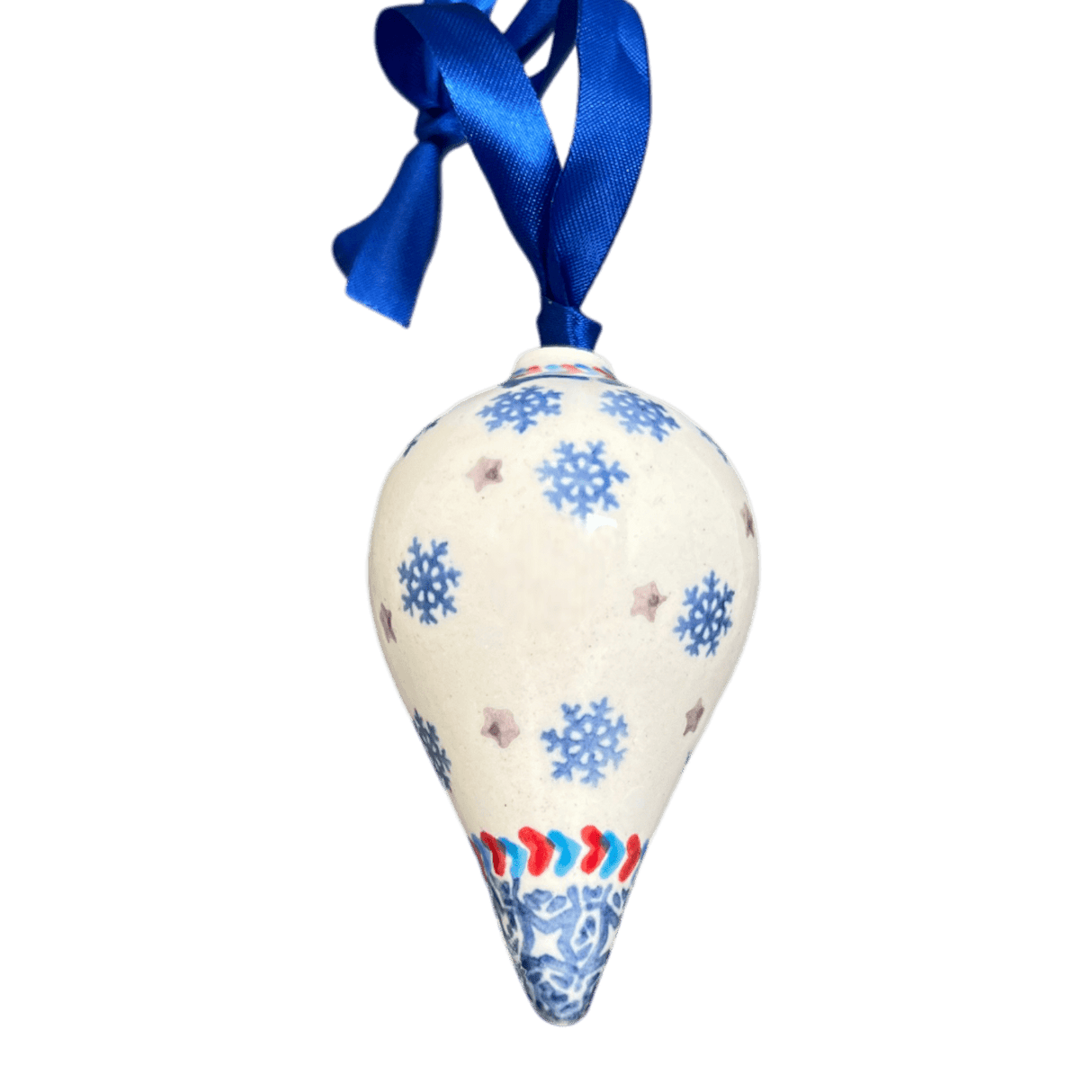 Ornament, Teardrop in "Snowflake Love" by Manufaktura | K027U-PS01