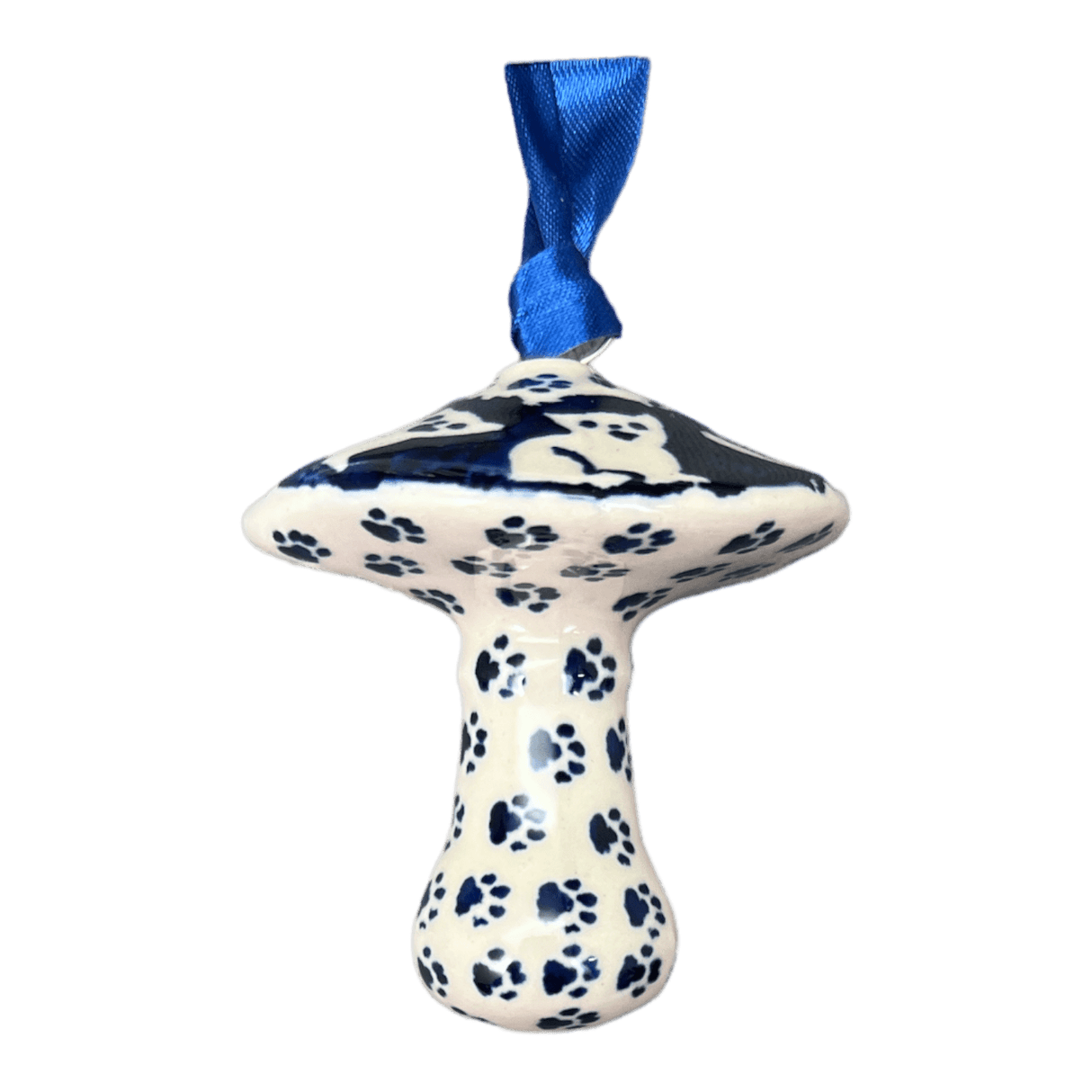 Ornament, Mushroom, 2.25" in "Kitty Cat Path" by Manufaktura | K029T-KOT6