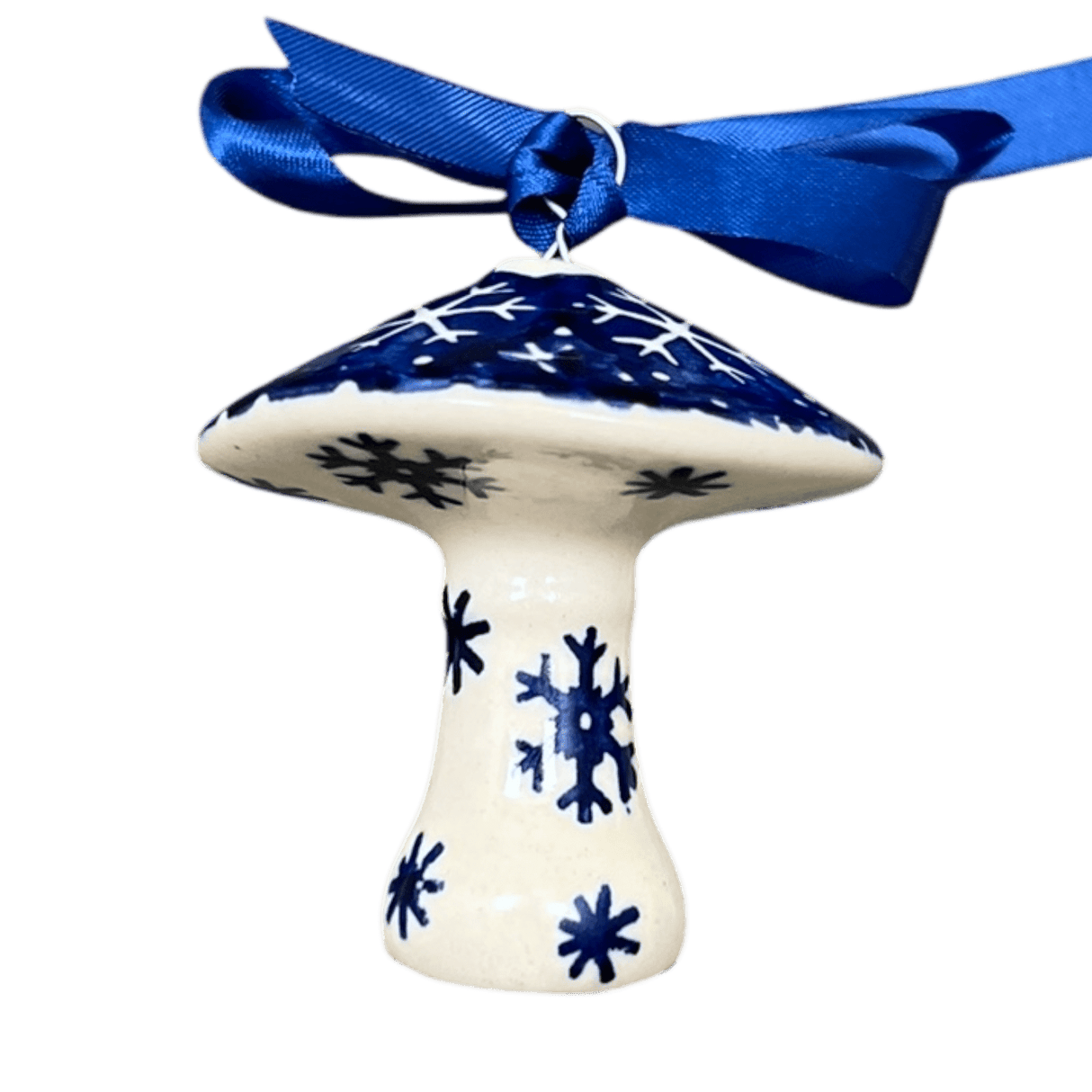 Ornament, Mushroom, 2.25" in "Snow Drift" by Manufaktura | K029T-PZ