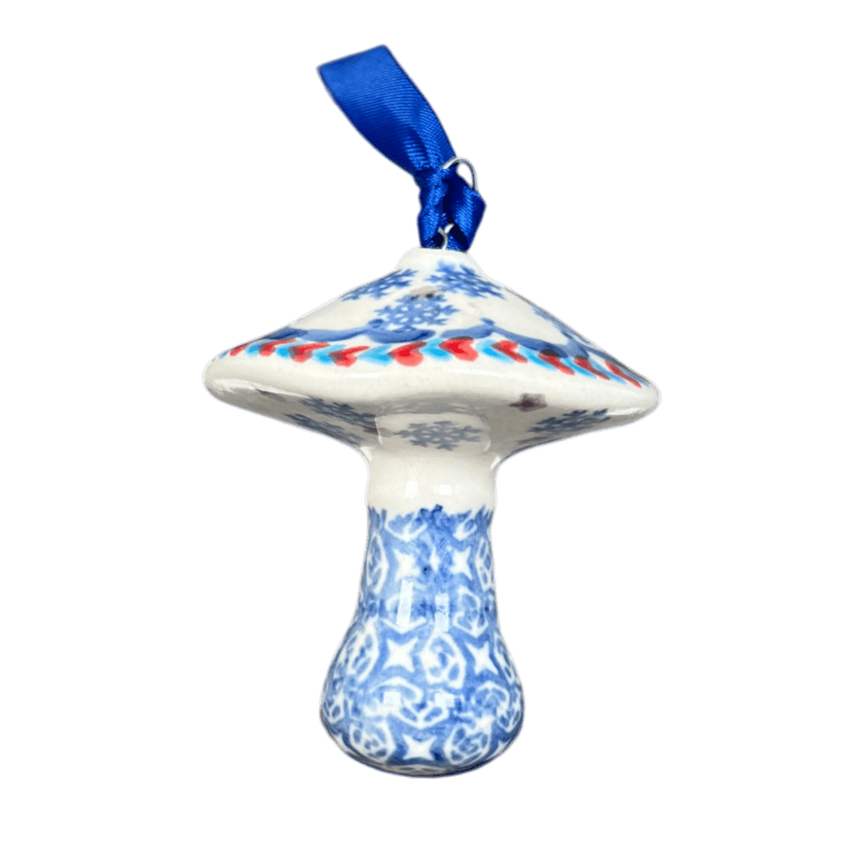 Ornament, Mushroom, 2.25" in "Snowflake Love" by Manufaktura | K029U-PS01