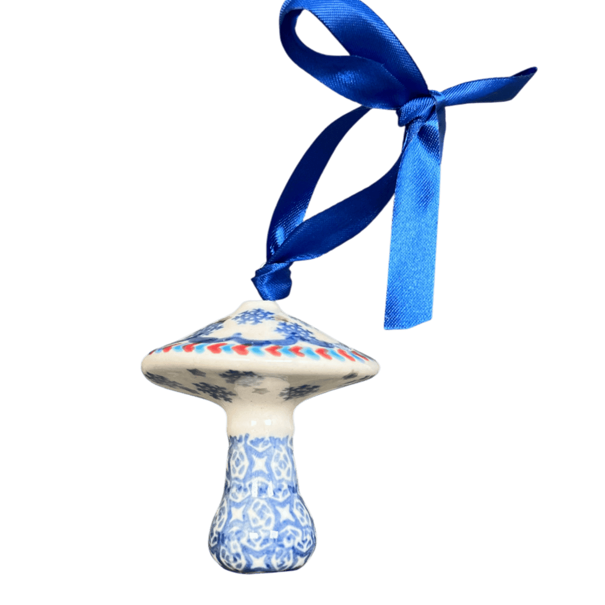 Ornament, Mushroom, 2.25" in "Snowflake Love" by Manufaktura | K029U-PS01