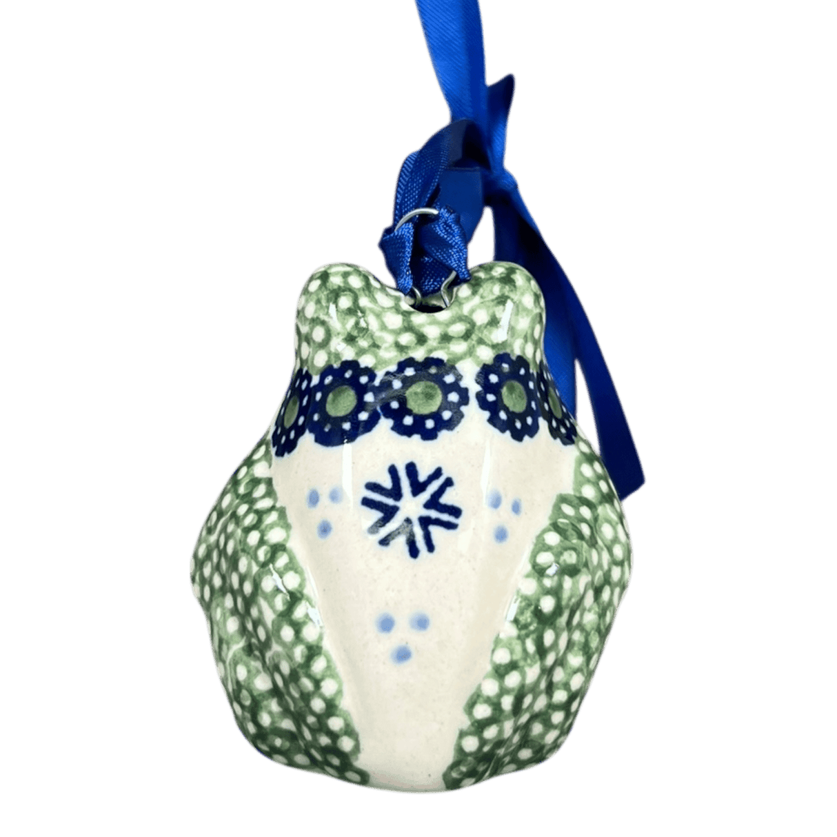 Ornament, Frog, 2" in "Snowy Pines" by Manufaktura | K046T-U22