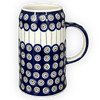 Polish Pottery Large Tankard (Peacock in Line) | K053T-54A at PolishPotteryOutlet.com