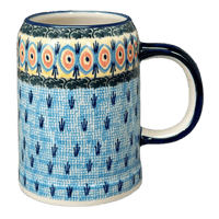 A picture of a Polish Pottery Small Tankard (Providence) | K054S-WKON as shown at PolishPotteryOutlet.com/products/bavarian-tankard-providence-k054s-wkon