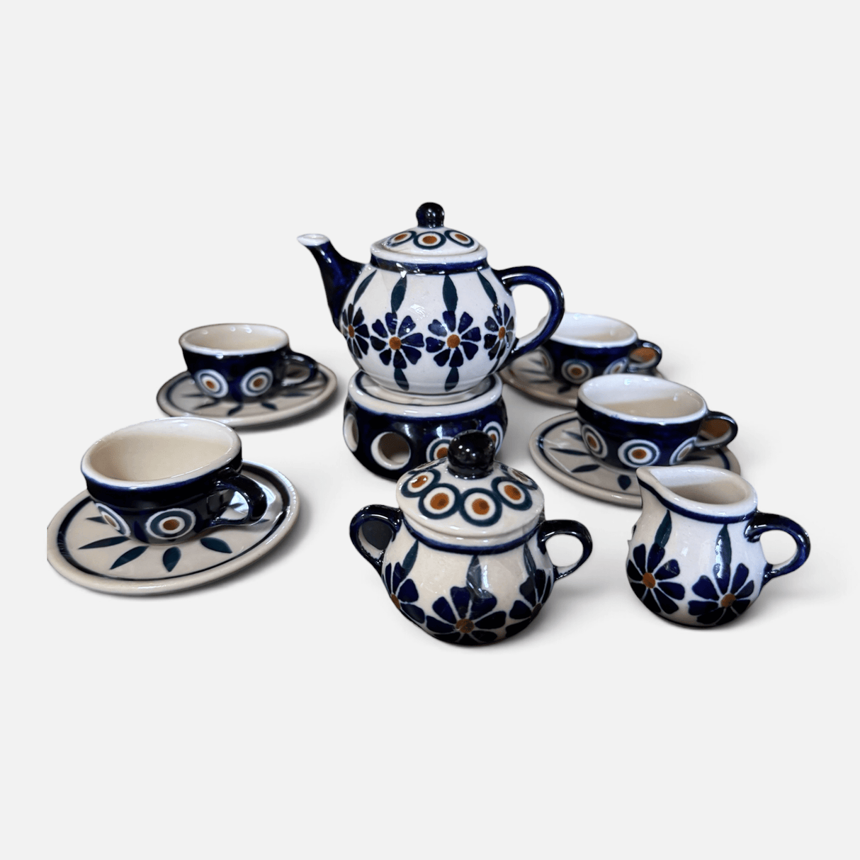 Tea Set, Miniature in "Floral Peacock" by Manufaktura | K061T-54KK
