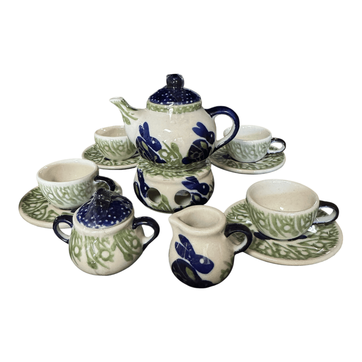 Tea Set, Miniature in "Bunny Love" by Manufaktura | K061T-P324