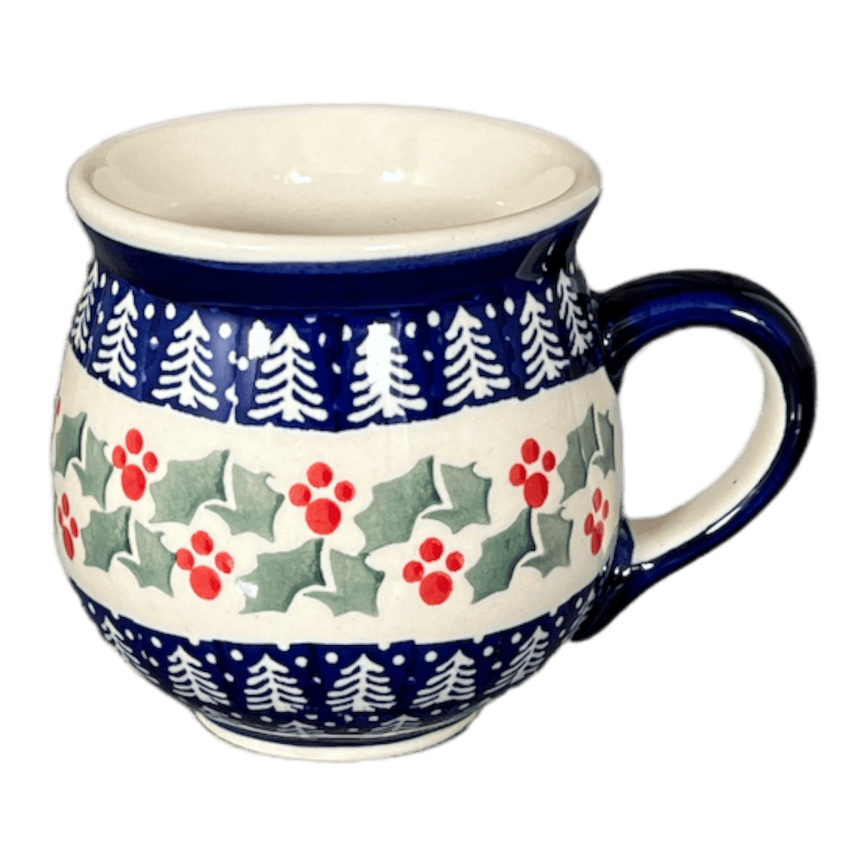 Mug, Belly Mug, Small, 7 oz in "Holiday Cheer" by Manufaktura | K067T-NOS2