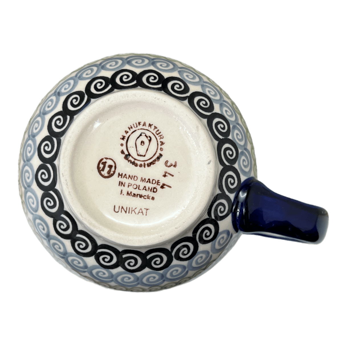 Mug, Belly Mug, 16 oz Large in "Hypnotic Night" by Manufaktura | K068M-CZZC