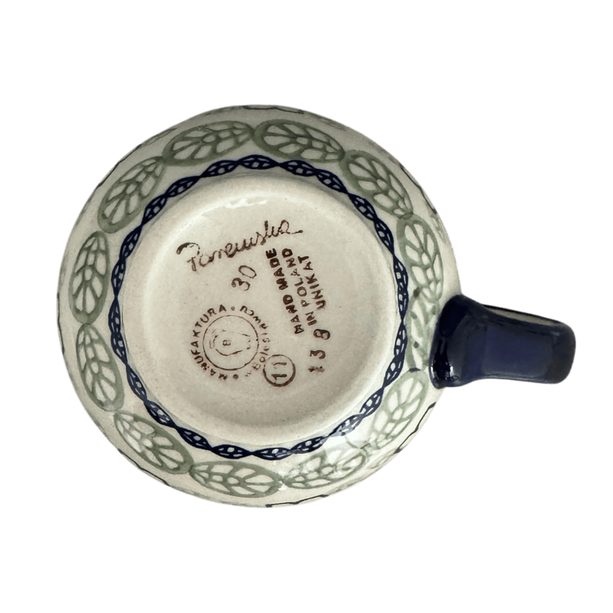 Mug, Belly Mug, 16 oz Large in "Sunrise Jasmine" by Manufaktura | K068S-DP1