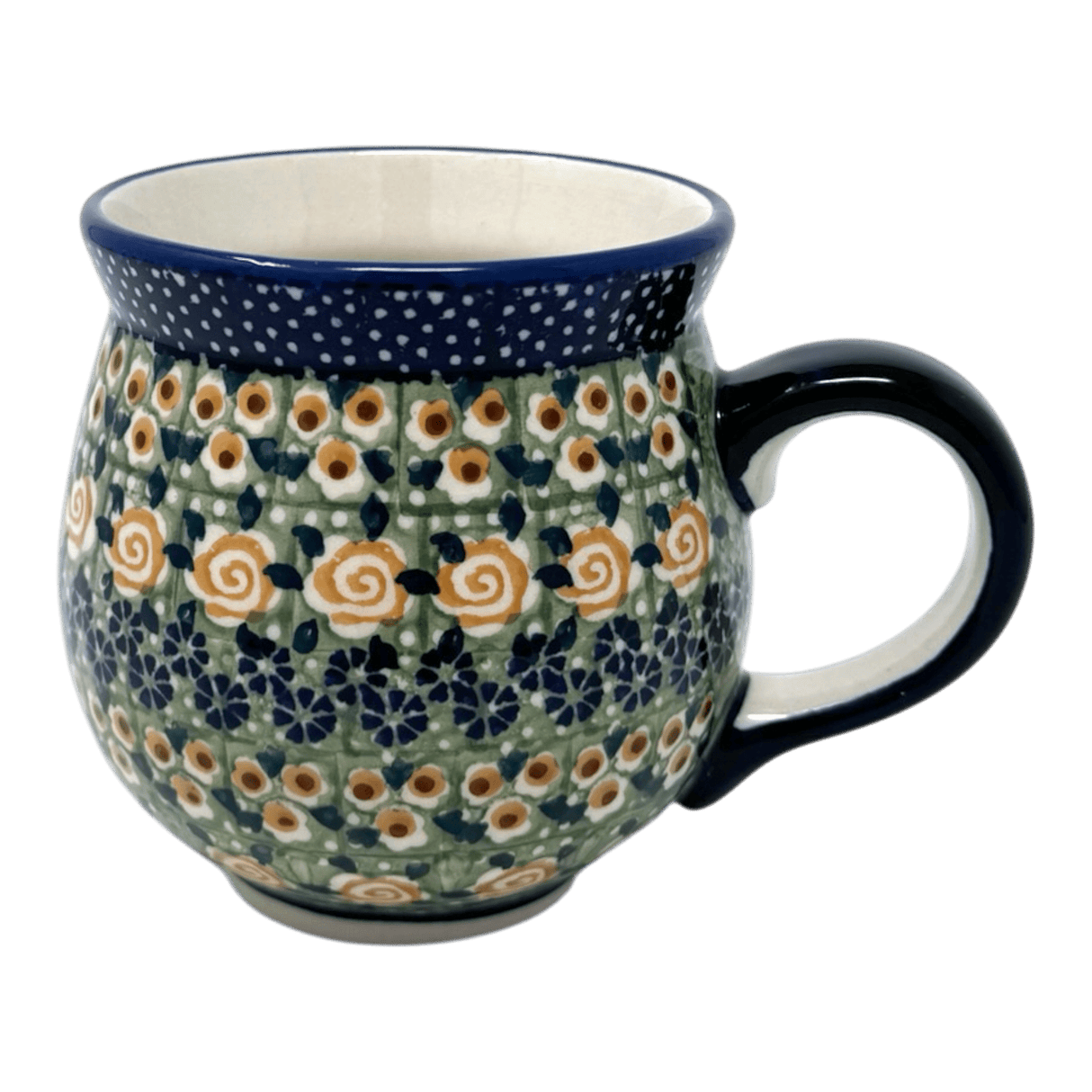 Mug, Belly Mug, 16 oz Large in "Perennial Garden" by Manufaktura | K068S-LM