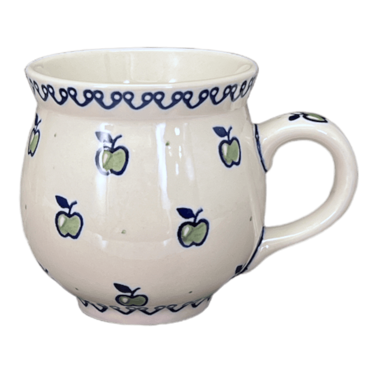 Mug, Belly Mug, 16 oz Large in "Green Apple" by Manufaktura | K068T-15