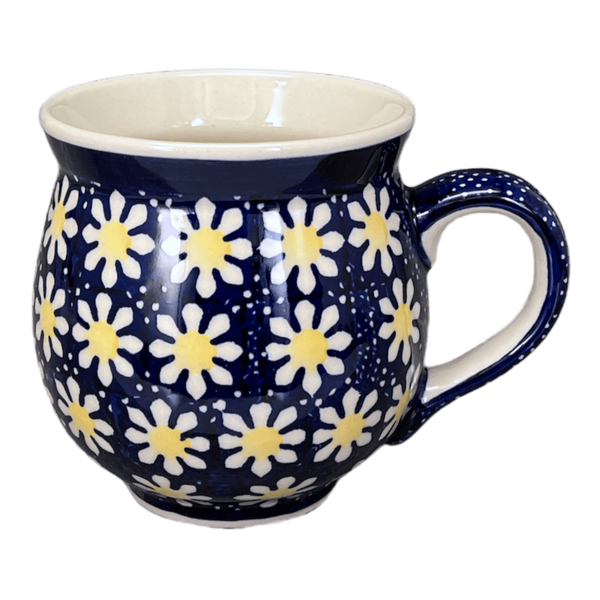 Mug, Belly Mug, 16 oz Large in "Mornin' Daisy" by Manufaktura | K068T-AM