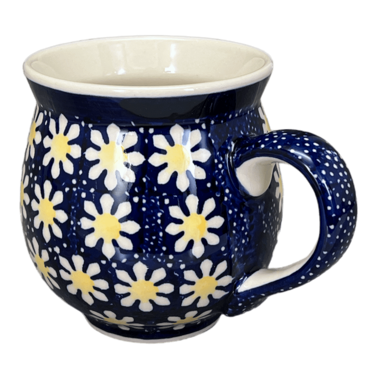 Mug, Belly Mug, 16 oz Large in "Mornin' Daisy" by Manufaktura | K068T-AM