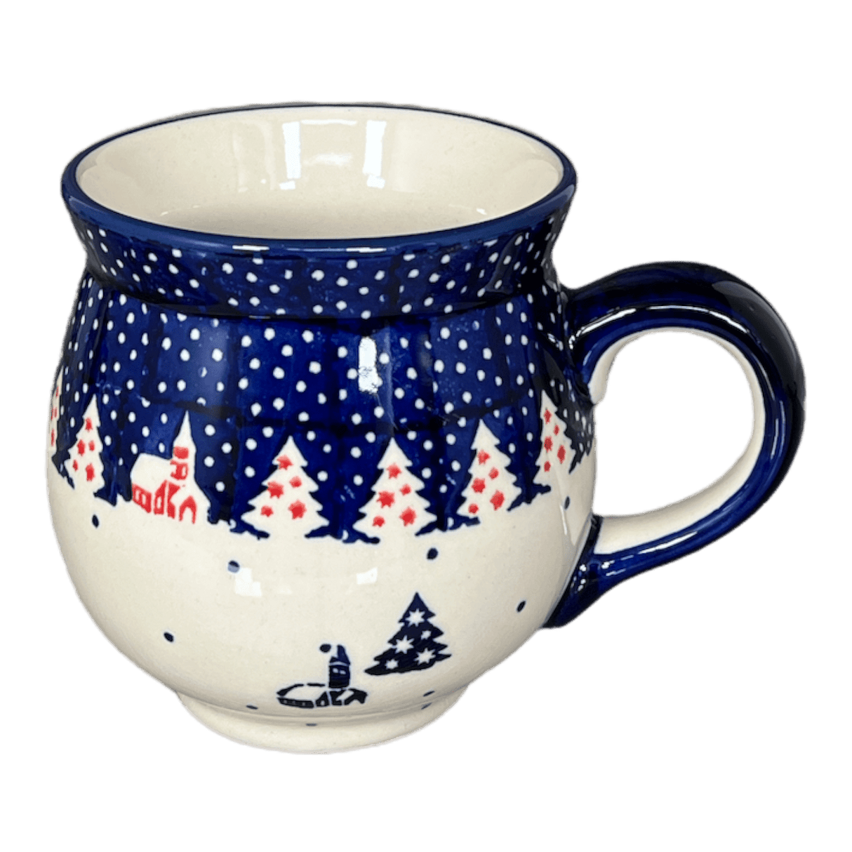 Mug, Belly Mug, 16 oz Large in "Christmas Chapel" by Manufaktura | K068T-CHDK