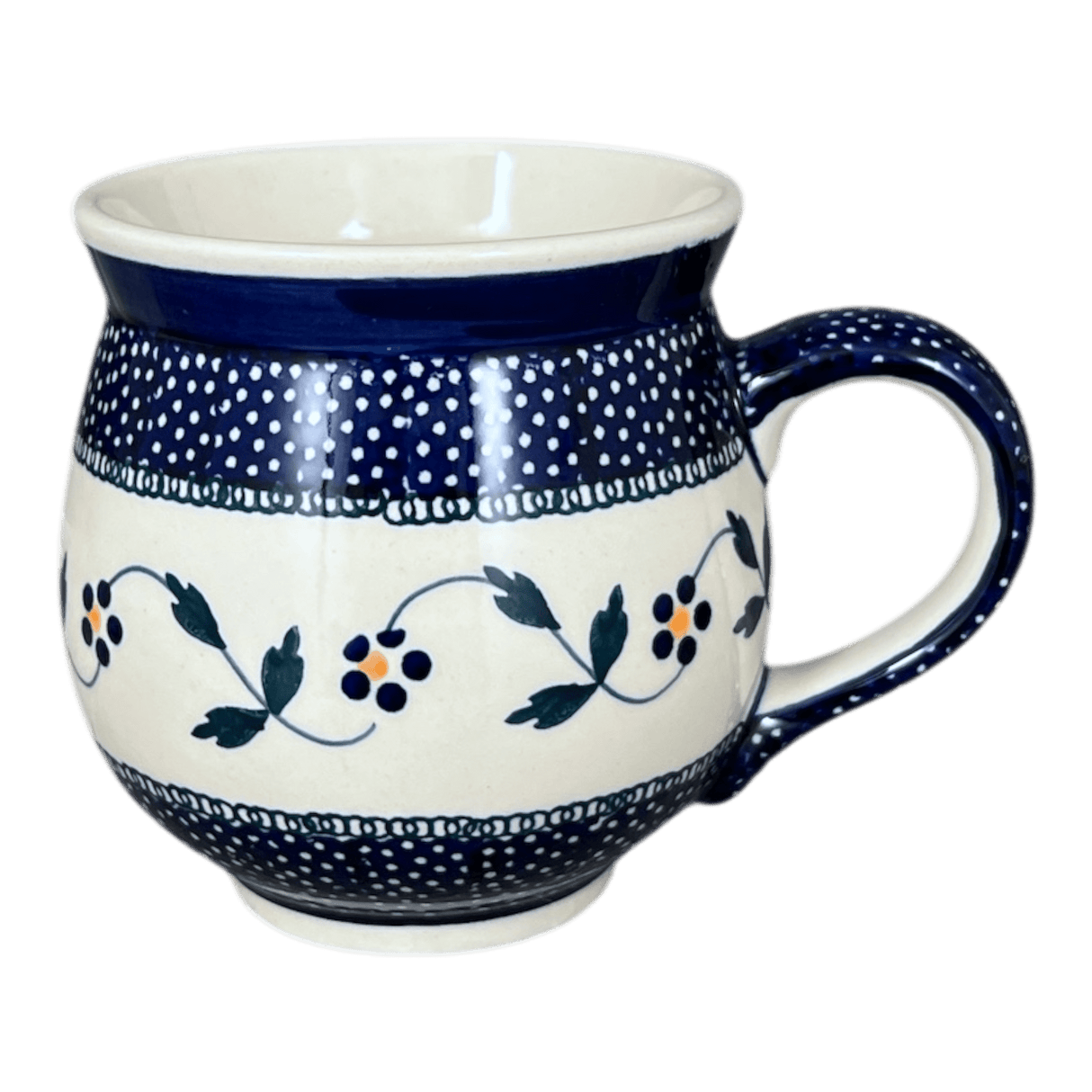 Mug, Belly Mug, 16 oz Large in "Morning Glory" by Manufaktura | K068T-GI