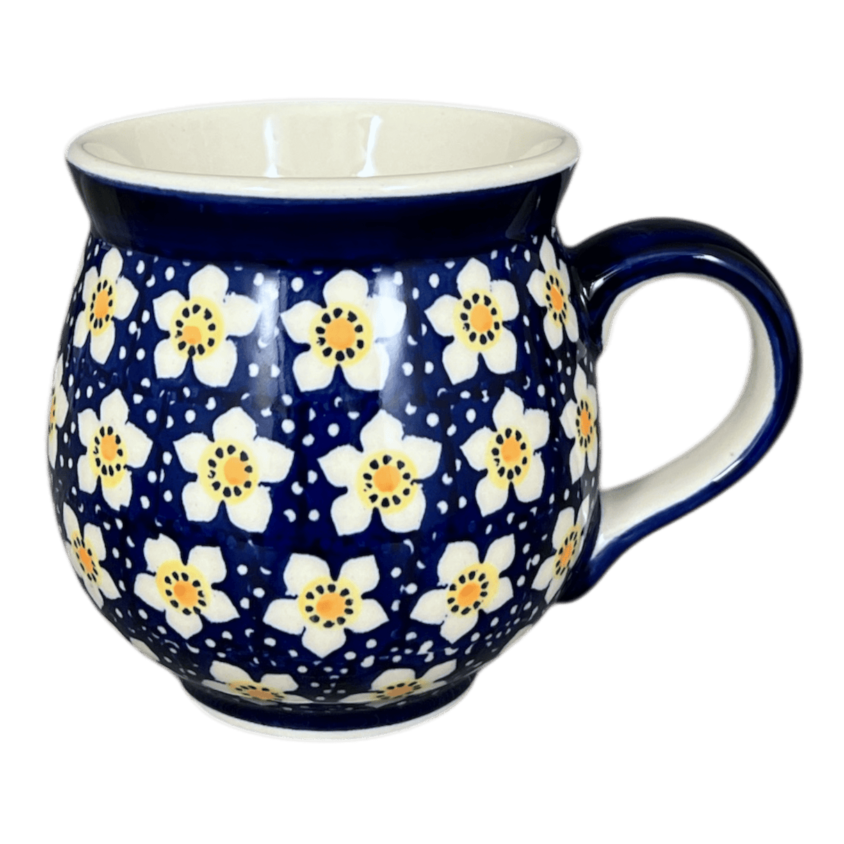 Mug, Belly Mug, 16 oz Large in "Paperwhites" by Manufaktura | K068T-TJP